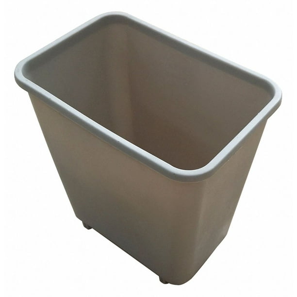 TOUGH GUY GRAY BLUE WASTEBASKET BLACK RECTANGULAR BEIGE PLASTIC 7 GAL TOUGH GUY GRAY BLUE WASTEBASKET BLACK RECTANGULAR BEIGE PLASTIC 7 GAL